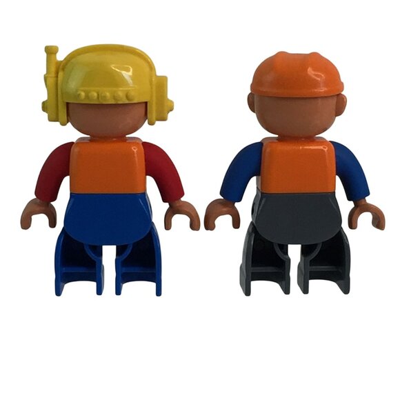 Lego Duplo Figures Lot of 4 Boy Girl Children Construction Workers - Picture 8 of 9